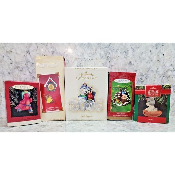 5 Hallmark Keepsake‎ Animal Themed Christmas Tree Ornaments Decor - Lot Of Five - Picture 1 of 11